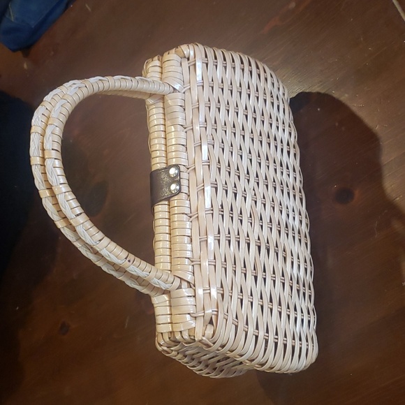 Vintage straw purse with handles - Picture 3 of 10